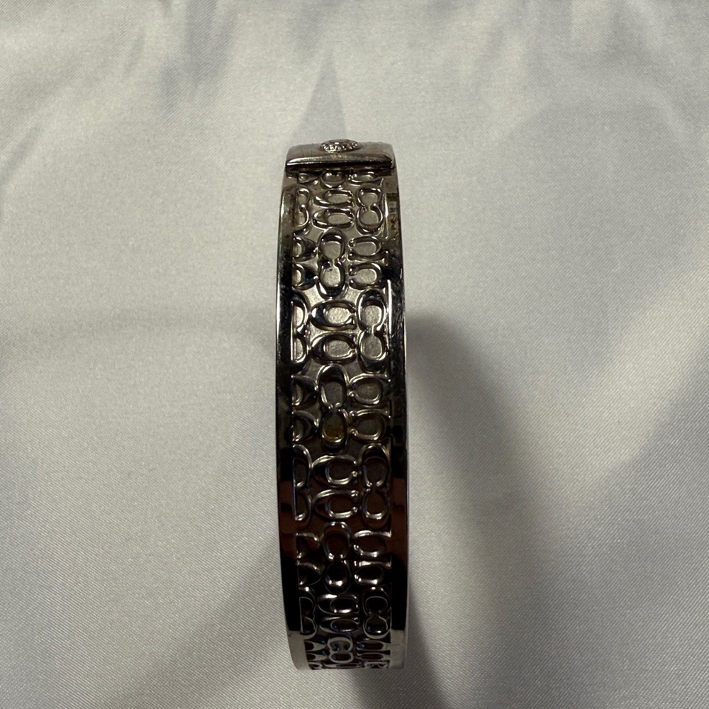 Coach Silver Bracelet with Logo Design - Picture 5 of 7